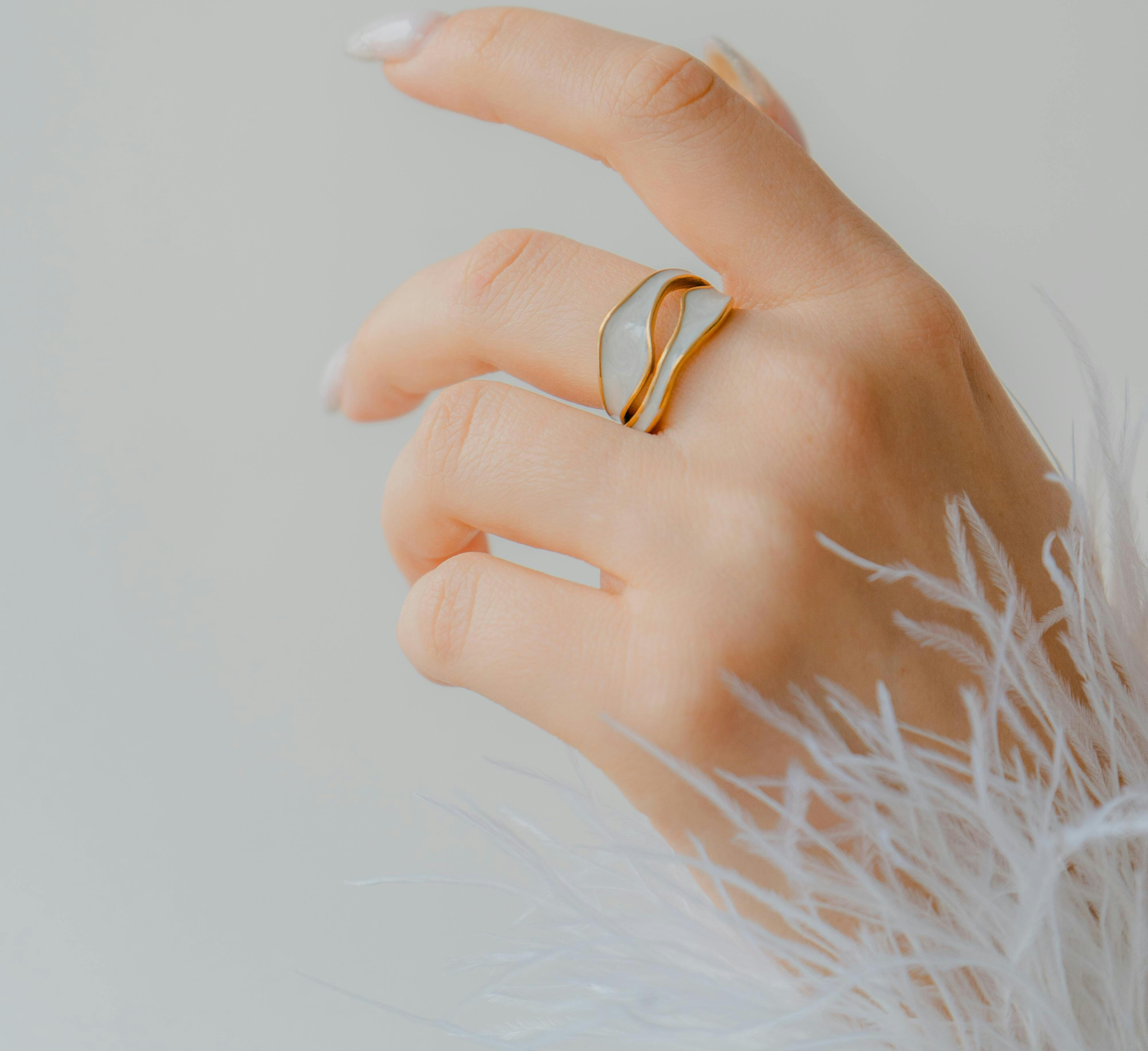Elegant jewelry on a soft background